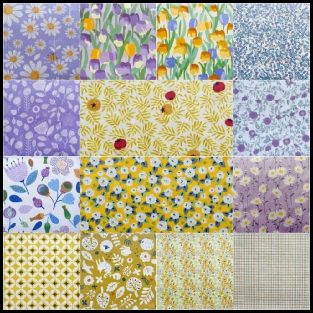 Vintage Floral Precut Fabric Squares 10x10 Layer Cake Quilting DIY Patchwork
